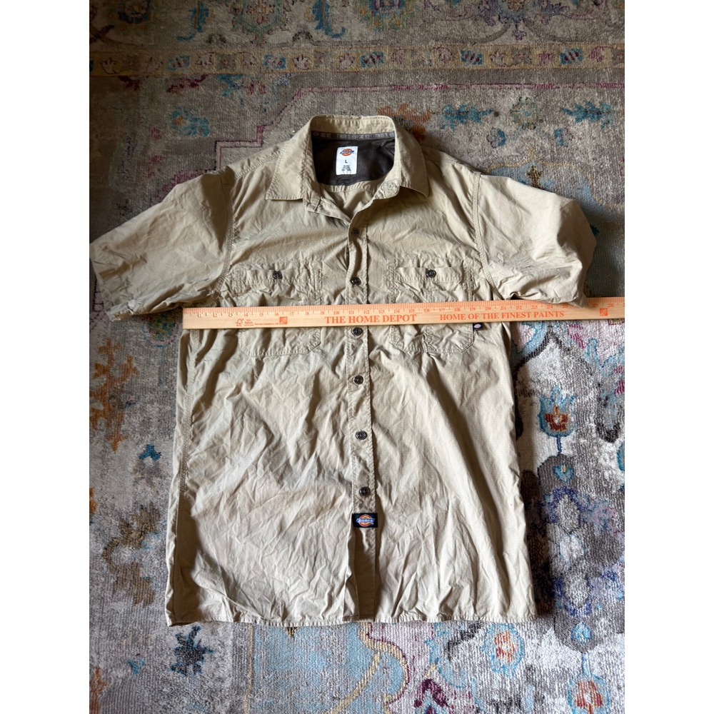 Dickies Workwear Button Down Khaki/Tan Men Large 3 Pack